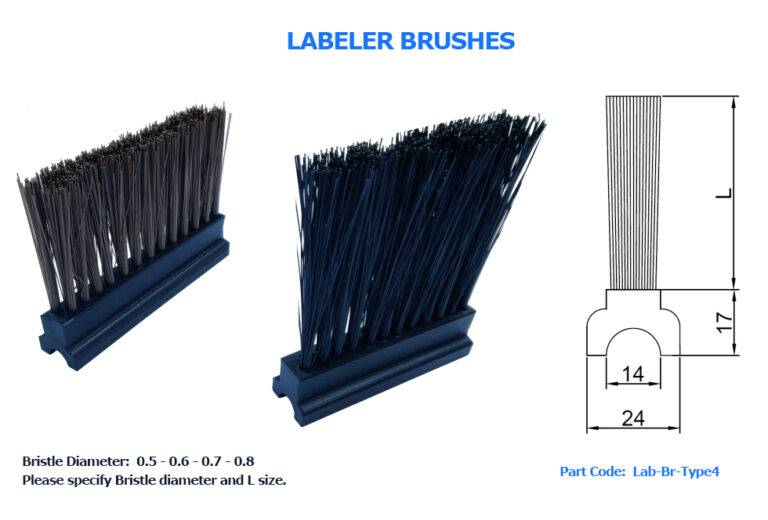 Labeler Brushes, Bottle Labeler Brushes, Bottling Line Brushes, Labelling Brush, Labeler Brush